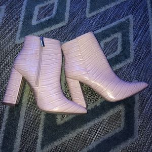 Pink Printed Booties